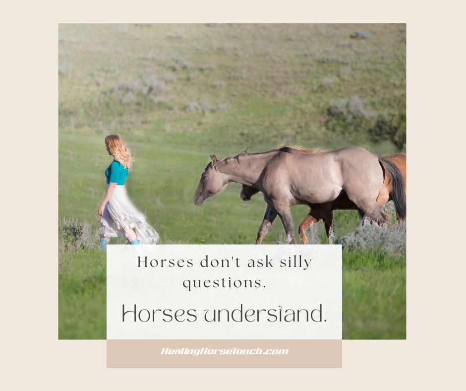 Horses don’t ask silly questions. Horses understand.