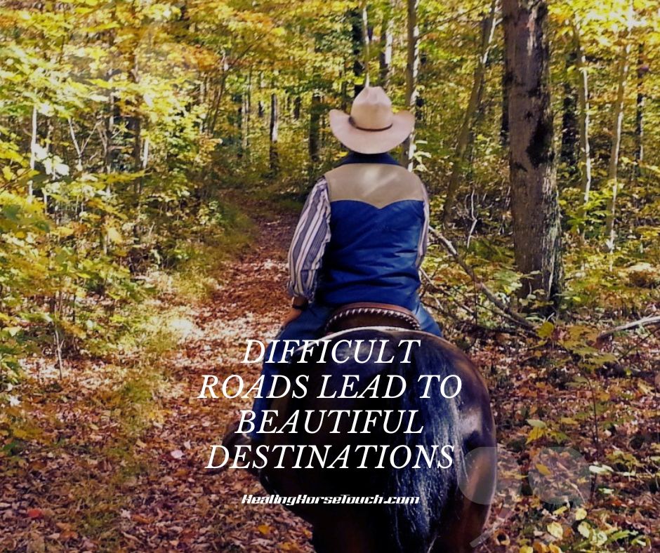Difficult roads lead to beautiful destinations.